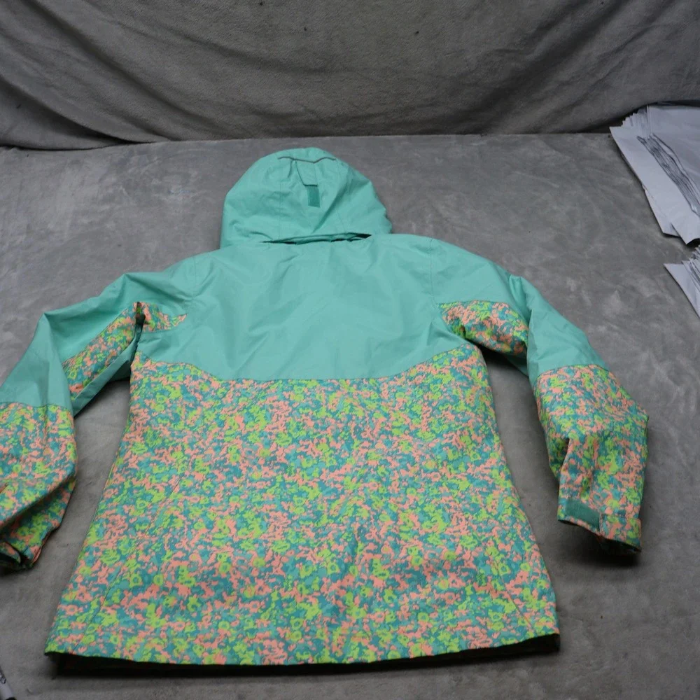 Columbia Jacket Girls Large 14/16 Green Bugaboo II Floral Print Full Zip Winter‎